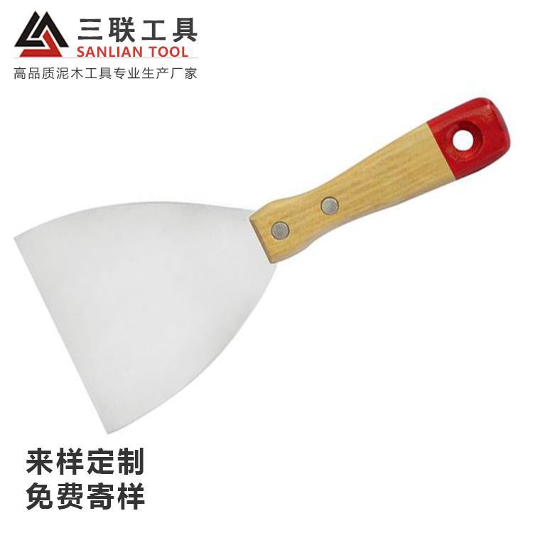 厂家不锈钢油灰刀 SL-015捷克式木柄油漆铲刀 抹子油灰铲