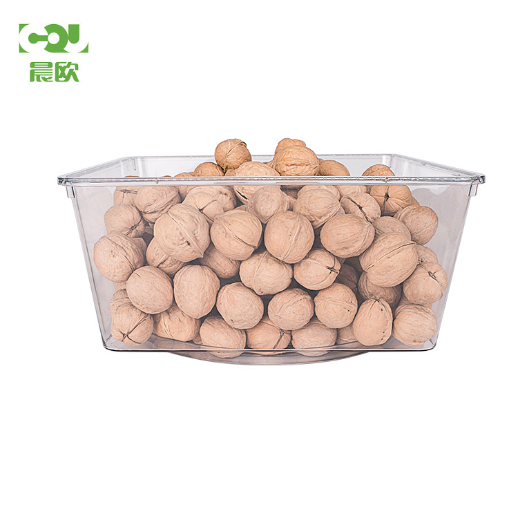 透明超市食品陈列盒 塑料散称盒子 休闲食品货架塑料盒30*30*15