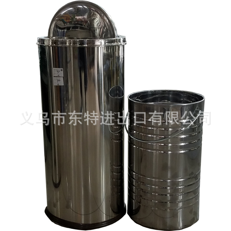 厂家直销不锈钢翻盖垃圾桶家用宾馆酒店商场果皮桶高档卫生桶详情图10