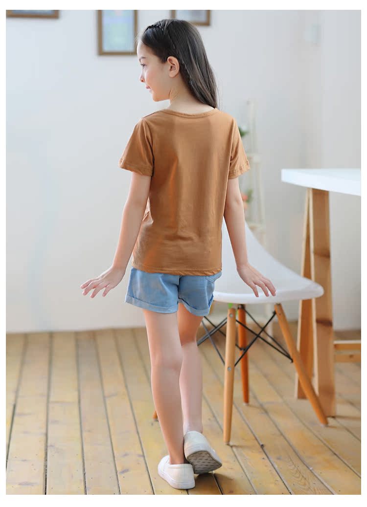 2016女童夏t恤 韓版女童t恤廠傢批發 時尚純棉外貿女童短袖t恤