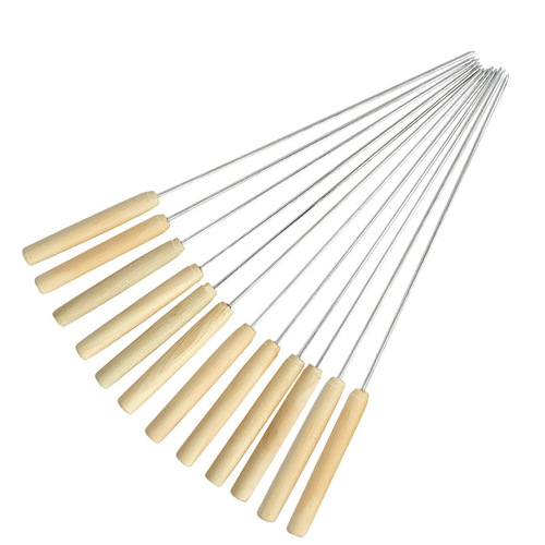 Directly supplied from primitive manufacturers, barbecue skewers, outdoor barbecue tools, stainless steel wood burning needles, 12 pieces