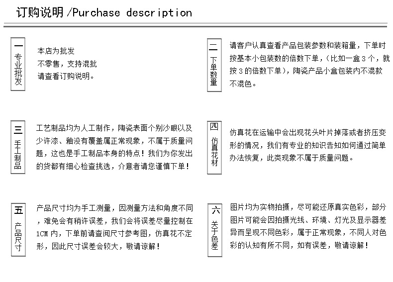 订购说明