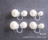 Ear clips, earrings, double-sided accessory from pearl, no pierced ears