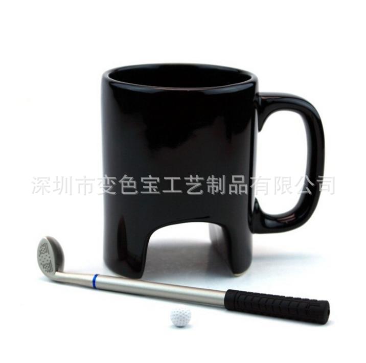 -300ml-Black-Ceramic-Golf-Mug-