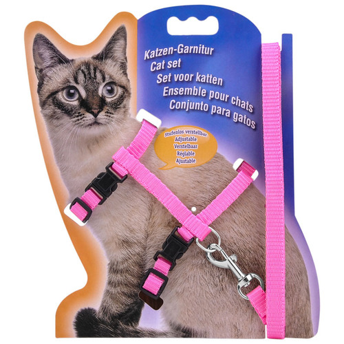Wholesale cat rope chest strap I-shaped cat walking nylon leash cat harness pet leash