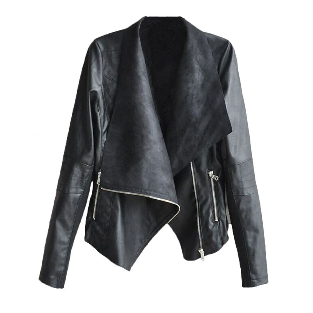 Veste cuir femme en PU - Ref 3447361 Image 1