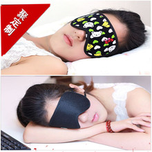 跨通用竹炭眼罩卡通遮光睡眠航空广告印字VR游戏隔离护眼罩批发