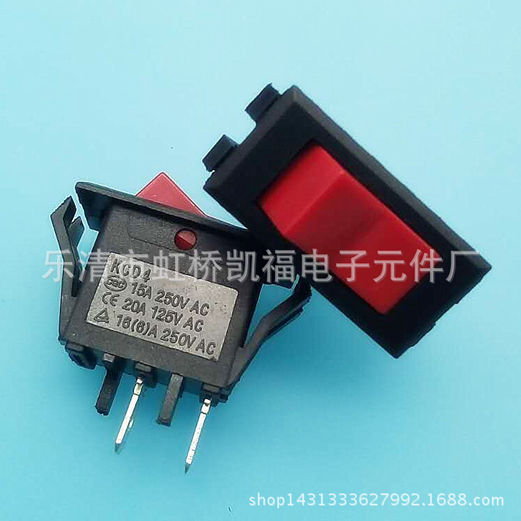 供应KCD3-102EN 16X32mm船型开关 翘板开关 2脚2档开关