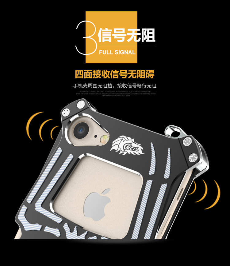 CECIL Spider-Man Aerospace Aluminum Shockproof Metal Shell Case Cover for Apple iPhone 7 & iPhone 7 Plus