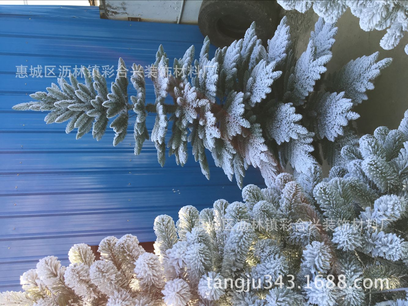 3391雪白雪绒粉圣诞树装饰,仿真雪效果