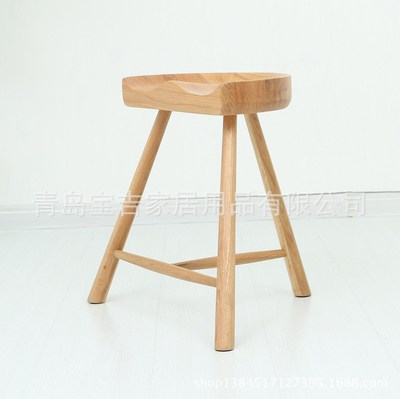 壹件代發進口白橡木純實木馬鞍凳座凳符合人體工效學