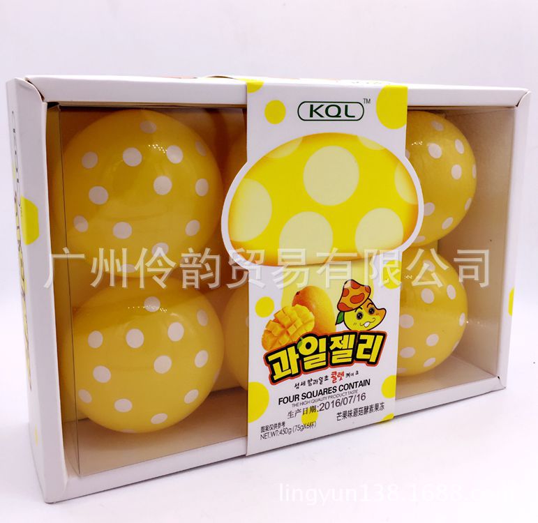 果冻-批发休闲食品蘑菇酵素果冻(芒果味)450g