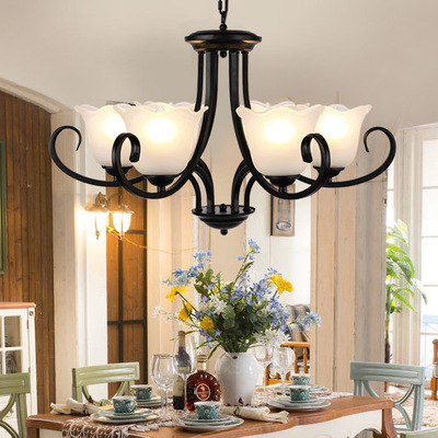 American country a chandelier Living room lights Simplicity Iron art Lighting bedroom Restaurant Lamps and lanterns factory Special Offer wholesale 5019
