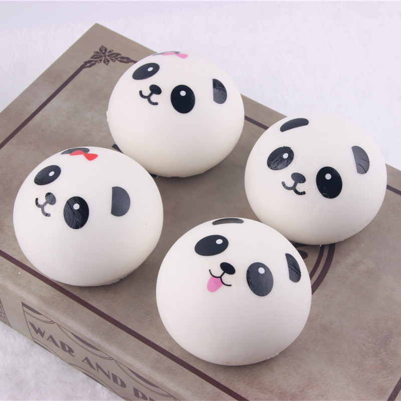 Squishy Charm7 centimeter soft Random Cartoon panda Expression simulation bread Pendant phone chain
