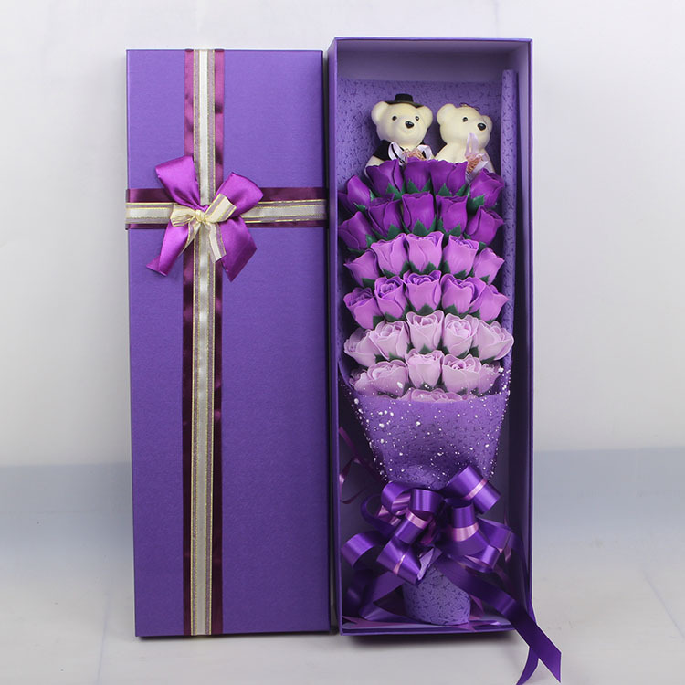 33支紫渐变 情侣熊