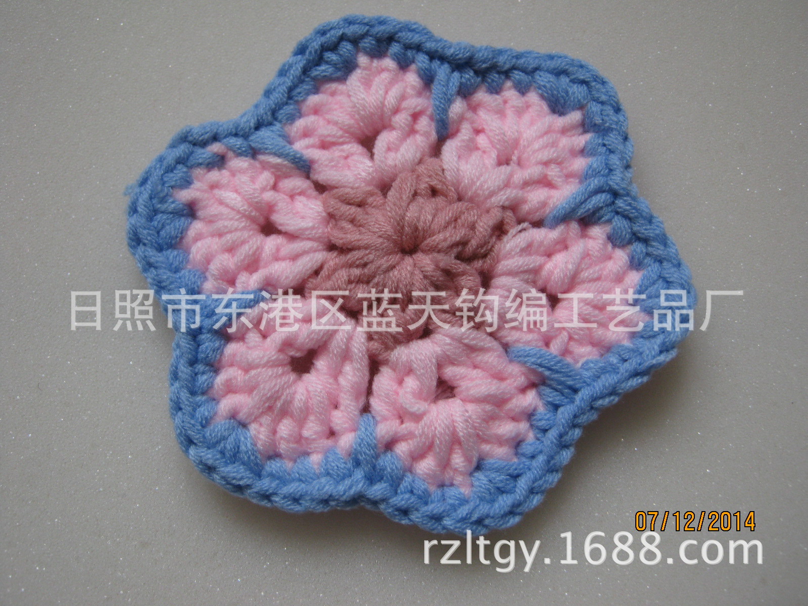 钩针花、手钩毛线花装饰