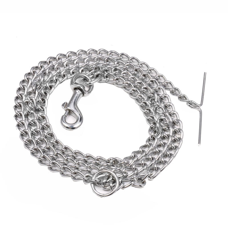 Производитель прямых продаж тяговой веревки для домашних животных железная цепь 180 см Оптовая Пряжка для самолетов конский Утюг