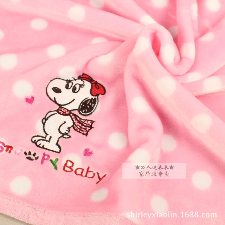 SNOOPY绣花童毯 法兰绒 (13)