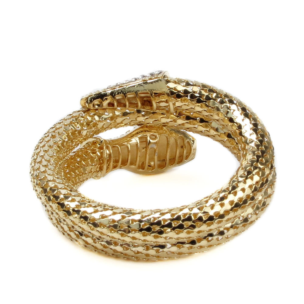 Fashion Snake Alloy Inlay Rhinestones Bangle