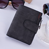 Retro matte short wallet with zipper, Korean style