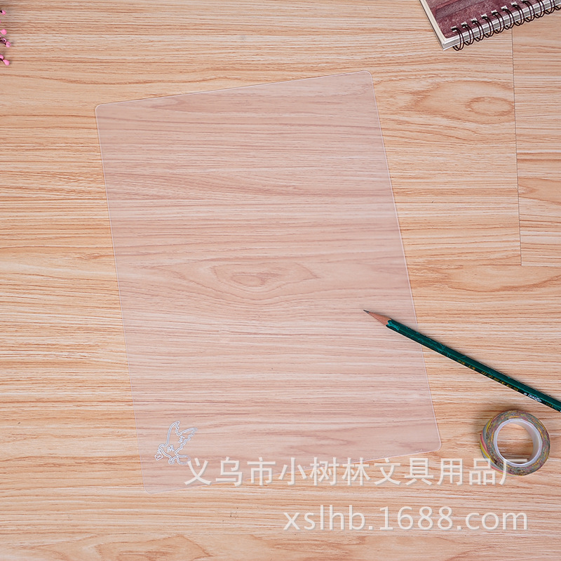 小树林 A4学生写字考试垫板PP透明白色磨砂垫板 舒适垫板厂家批发详情图4