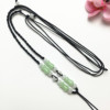 Light green pendant, glossy necklace cord from pearl, woven emerald nail decoration jade, strap, wholesale