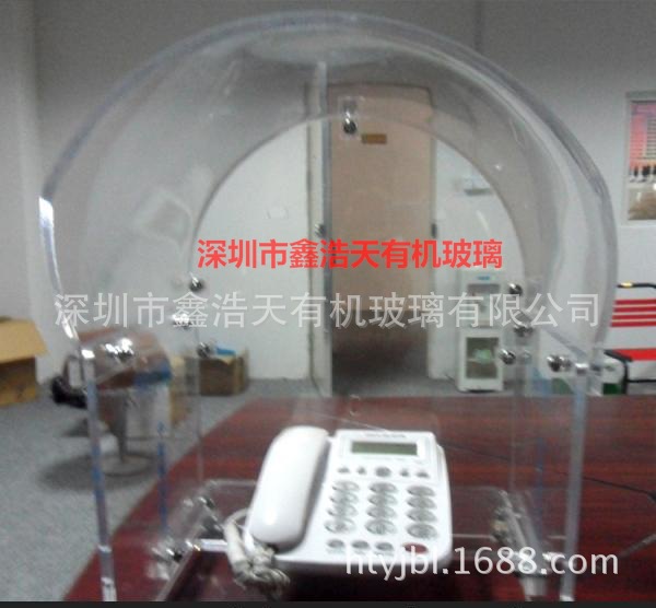 各种有机玻璃户外电话亭防护罩 景观工程透明防护设施