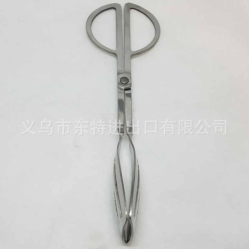 Stainless steel BBQ cake steak scissors, food tongs, baking and barbecue tongs, kitchen small tools detail image 4