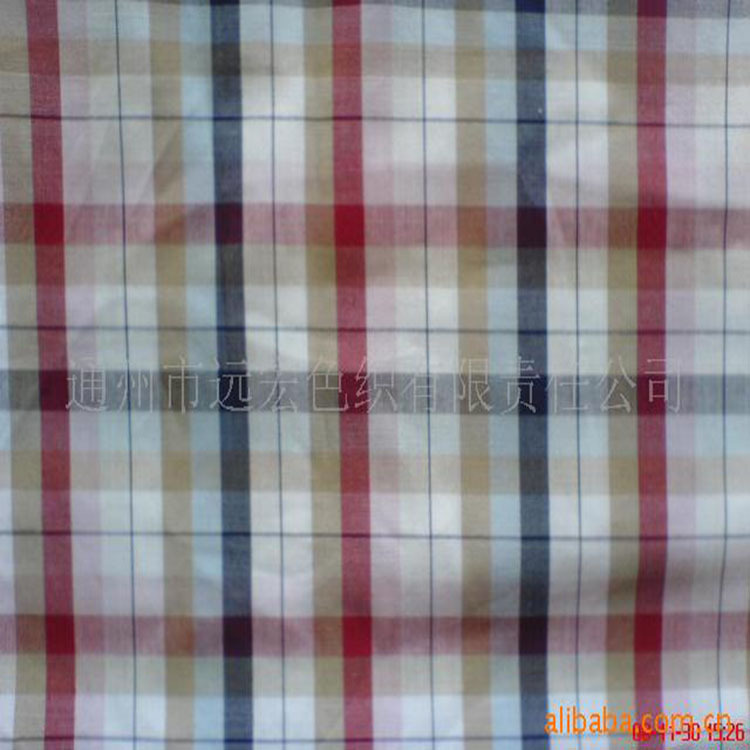 供应服装用全棉色织格子布 服装用面料定制批发厂家