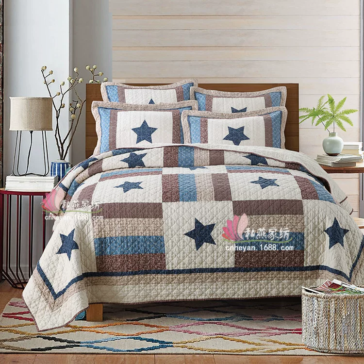 Bedspread, cotton set, 3 piece set, (Cross-border trading)