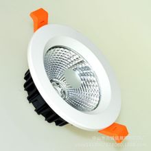 LED压铸奔驰款防眩光内斜COB筒灯外壳套件LED明装天花灯3.5寸外壳