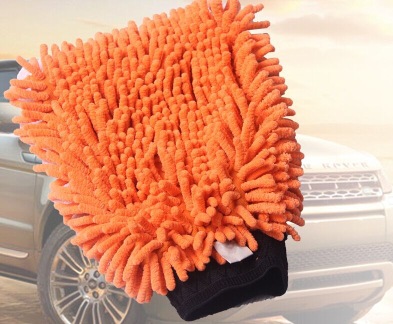 双面雪尼尔手套 一面雪尼尔 一面网面