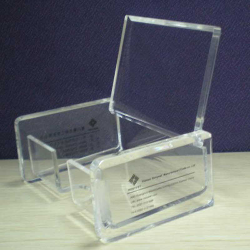 高级多层亚克力名片座桌面用品商务名片盒透明名片架收纳
