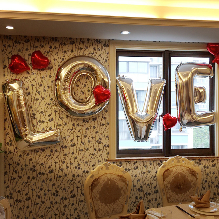 Valentine's Day Simple Style Letter Aluminum Film Daily Party Festival Balloons display picture 1