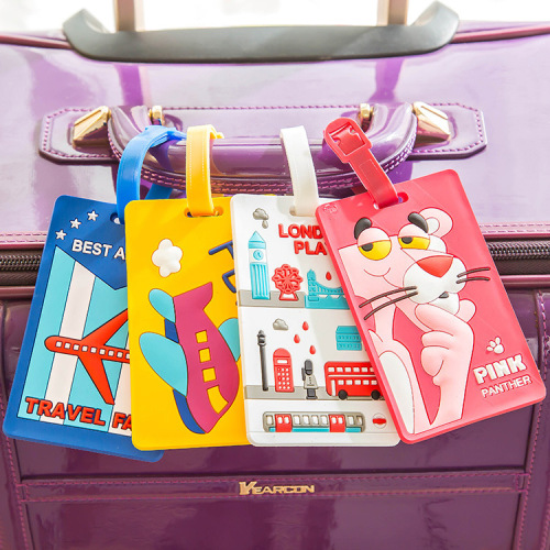 2018 Fashion Cartoon Silicone Luggage Tag Checking Tag Creative Boarding Pass Luggage Tag