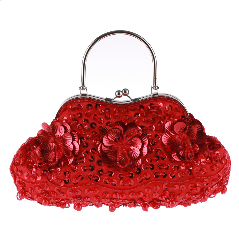 Vintage Traditional Craft Handmade Dinner Bag Exquisite Beaded Bag Women's Handbag display picture 18