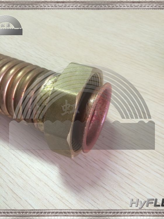 1.5寸 工业铜波纹管水管 耐腐蚀青铜材质 螺母外螺纹接头