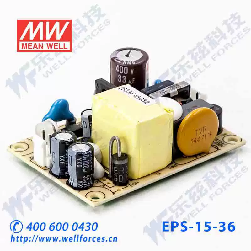 EPS-15-36 Taiwan MEAN WELL 15 В 36 Вт стабилизированный печатный модуль источника питания 15W 0,42A, платный импульсный источник питания