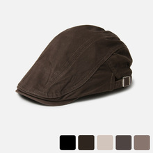 男女士全棉贝雷帽 纯色帽子秋季新款舒适透气鸭舌帽帽子批发