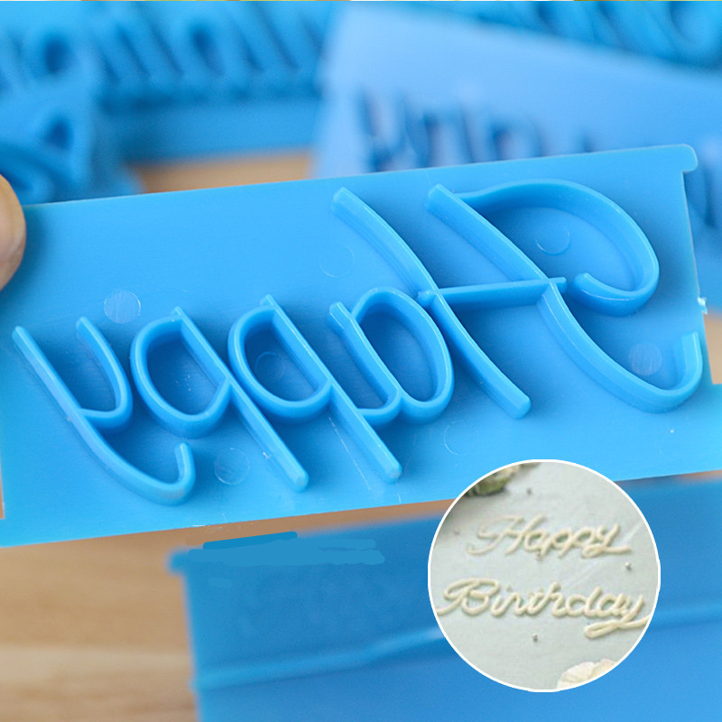 C009 6pcS蛋糕字母印