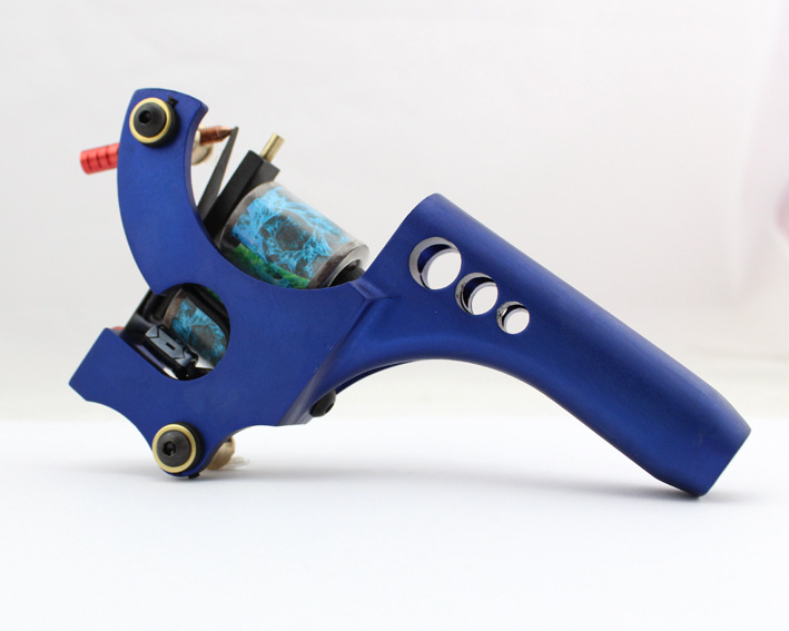 凯蒂专业蓝色铝合金连体打雾纹身机 CNC精雕工艺性能稳定力度均匀