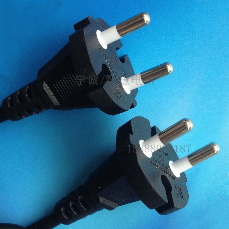 供应KC认证韩国电源线插头韩国电源线两2芯韩国电源插头线