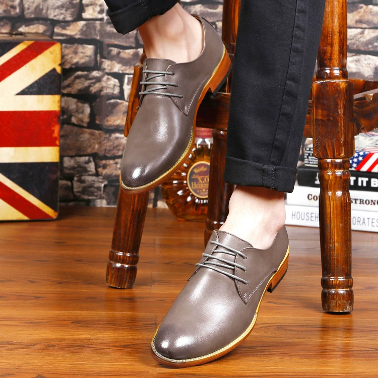 Новые корейские модные туфли с острым носком, Мужская Волейбольная популярная Свадебная обувь, мужская обувь на деревянном каблуке