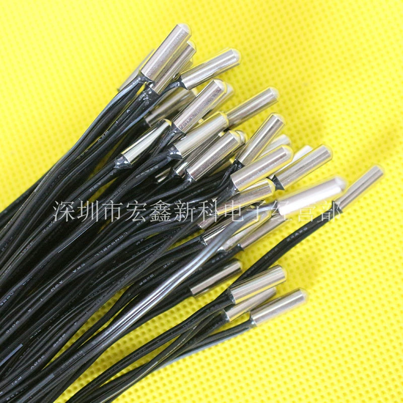 Температурный зонд водонепроницаемый круговой пакет 5*15MM цилиндрическая линия длиной 50CM NTC 200K3950 золото