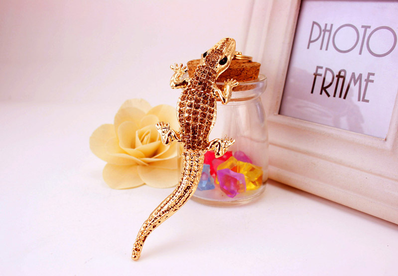 39g Weight Alloy, Metal Material Animal Pattern Unisex Gender  Alloy Alligator Car Keychain 5
