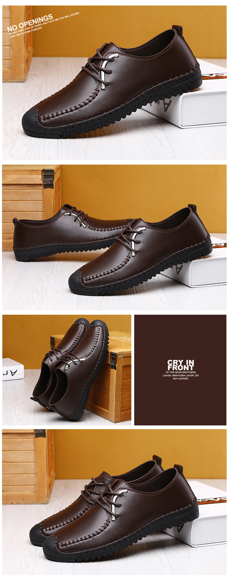 Chaussures homme en cuir véritable - Ref 3445826 Image 38