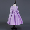 Demi-season small princess costume, skirt, purple dress, lace suit, European style, long sleeve, wholesale