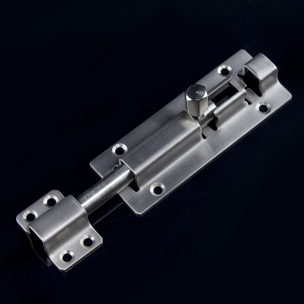 厂家批发不锈钢耐用防盗插销 4寸中方插销门栓  门窗五金弹簧合页|ms