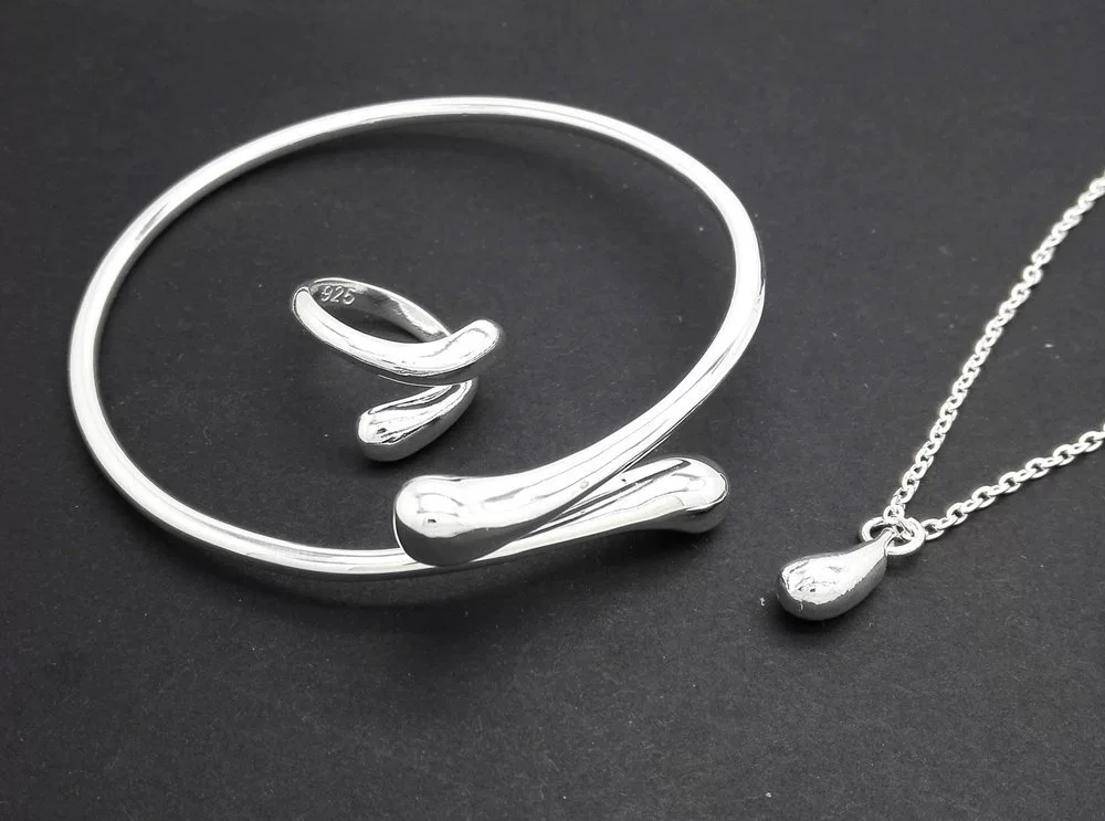 Accessory, necklace, chain, bracelet, ring, set, 3 piece set