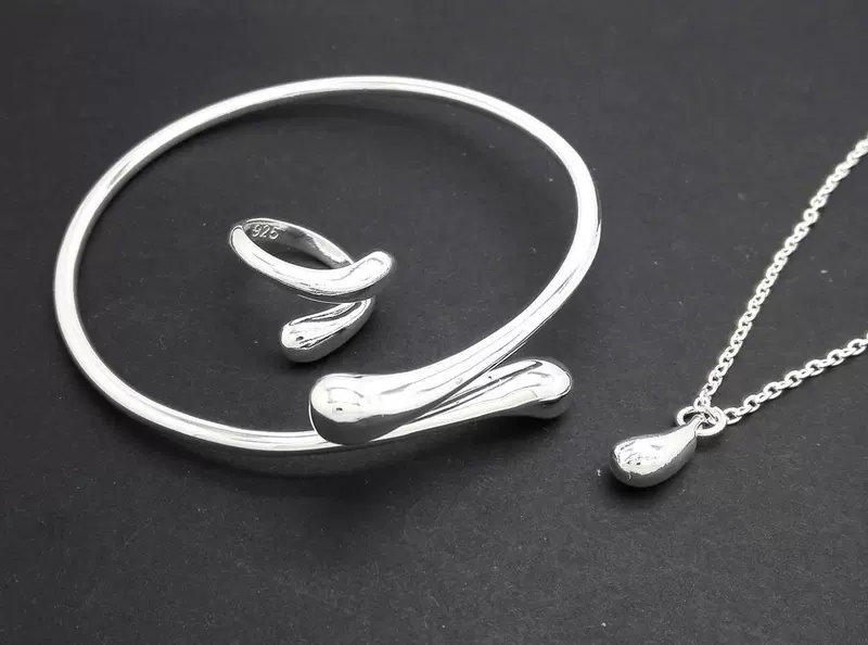 Accessory, necklace, chain, bracelet, ring, set, 3 piece set